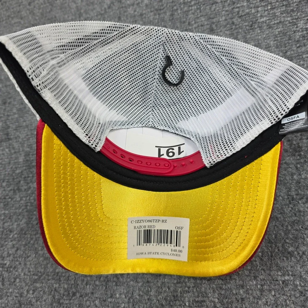 47 Brand Iowa State Cyclones Red Satin Mesh Trucker Hat OSFM‎ Razor Red